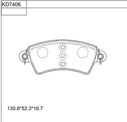 ASIMCO Комплект тормозных колодок, дисковый тормоз KD7406