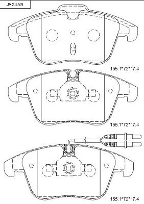ASIMCO Комплект тормозных колодок, дисковый тормоз KD7575
