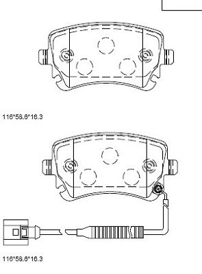 ASIMCO Комплект тормозных колодок, дисковый тормоз KD7581