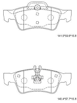 ASIMCO Комплект тормозных колодок, дисковый тормоз KD7741