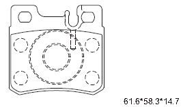ASIMCO Комплект тормозных колодок, дисковый тормоз KD7747