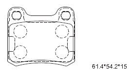 ASIMCO Комплект тормозных колодок, дисковый тормоз KD7760F