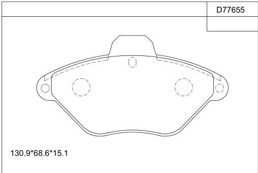 ASIMCO Комплект тормозных колодок, дисковый тормоз KD77655