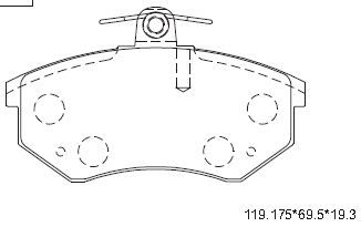 ASIMCO Комплект тормозных колодок, дисковый тормоз KD7796