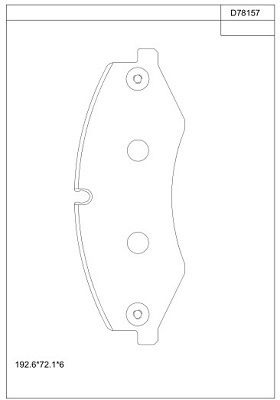 ASIMCO Комплект тормозных колодок, дисковый тормоз KD78157