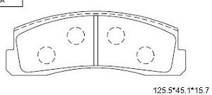 ASIMCO Комплект тормозных колодок, дисковый тормоз KD8703