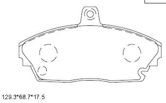 ASIMCO Bremžu uzliku kompl., Disku bremzes KD8714