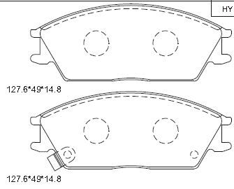 ASIMCO Комплект тормозных колодок, дисковый тормоз KD9702