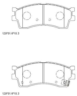 ASIMCO Комплект тормозных колодок, дисковый тормоз KD9757