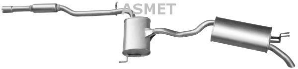 ASMET Глушитель выхлопных газов конечный 16.045