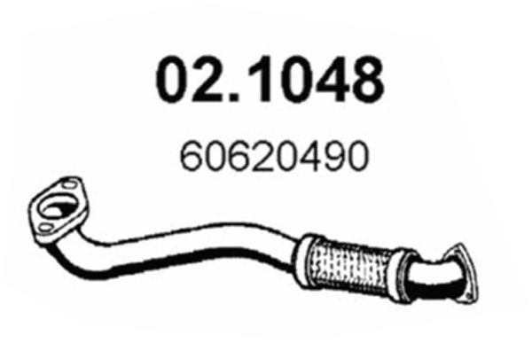 ASSO Труба выхлопного газа 02.1048