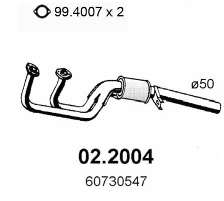 ASSO Izplūdes gāzu priekšslāpētājs 02.2004