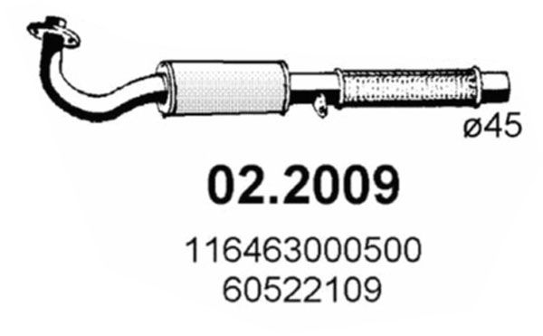 ASSO Izplūdes gāzu priekšslāpētājs 02.2009