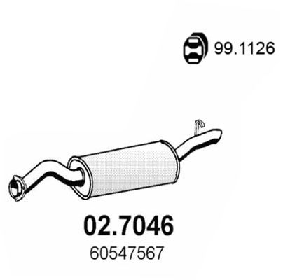 ASSO Глушитель выхлопных газов конечный 02.7046