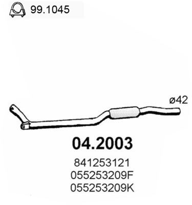 ASSO Izplūdes gāzu priekšslāpētājs 04.2003