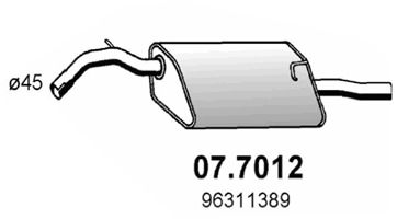 ASSO Глушитель выхлопных газов конечный 07.7012