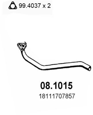 ASSO Труба выхлопного газа 08.1015