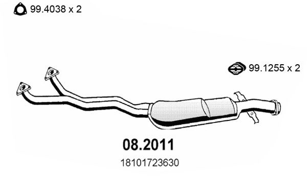 ASSO Izplūdes gāzu priekšslāpētājs 08.2011