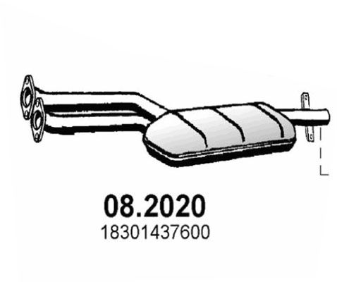 ASSO Izplūdes gāzu priekšslāpētājs 08.2020