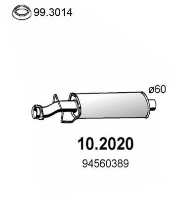 ASSO Izplūdes gāzu priekšslāpētājs 10.2020