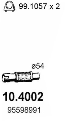 ASSO Труба выхлопного газа 10.4002