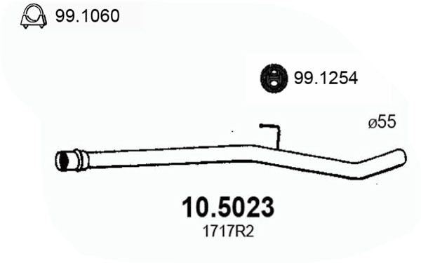 ASSO Izplūdes caurule 10.5023