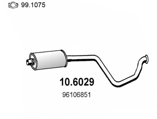ASSO Vidējais izpl. gāzu trokšņa slāpētājs 10.6029