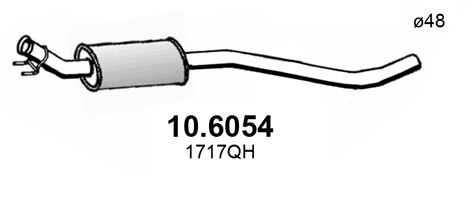 ASSO Vidējais izpl. gāzu trokšņa slāpētājs 10.6054