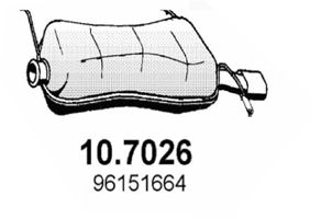 ASSO Izplūdes gāzu trokšņa slāpētājs (pēdējais) 10.7026
