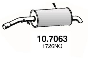 ASSO Izplūdes gāzu trokšņa slāpētājs (pēdējais) 10.7063