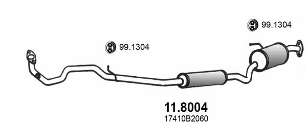 ASSO Средний / конечный глушитель ОГ 11.8004