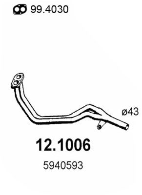 ASSO Izplūdes caurule 12.1006