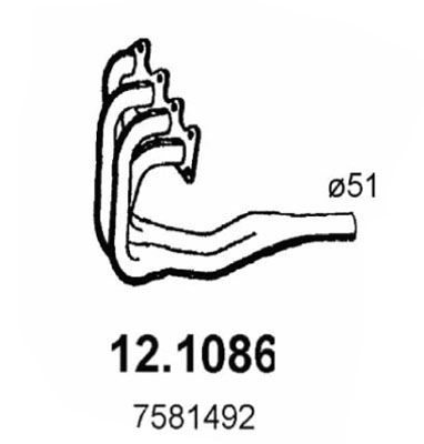 ASSO Izplūdes caurule 12.1086