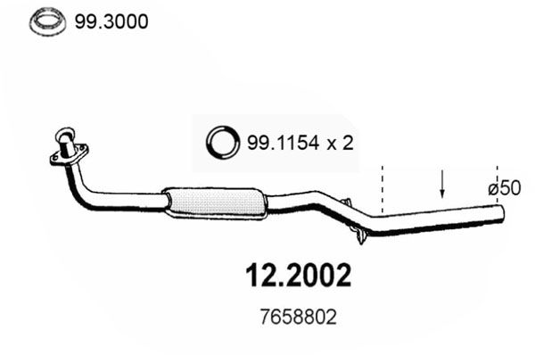 ASSO Izplūdes gāzu priekšslāpētājs 12.2002