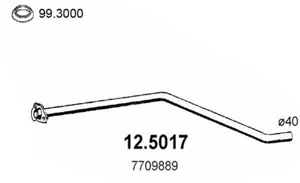 ASSO Труба выхлопного газа 12.5017