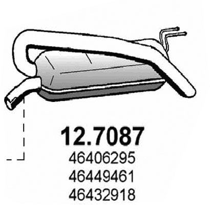 ASSO Izplūdes gāzu trokšņa slāpētājs (pēdējais) 12.7087