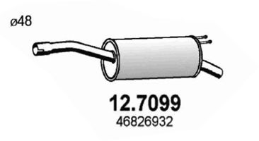 ASSO Izplūdes gāzu trokšņa slāpētājs (pēdējais) 12.7099