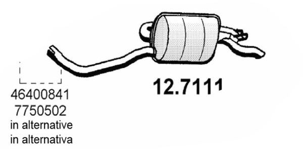 ASSO Глушитель выхлопных газов конечный 12.7111