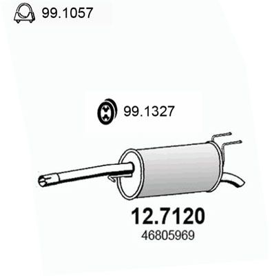 ASSO Izplūdes gāzu trokšņa slāpētājs (pēdējais) 12.7120