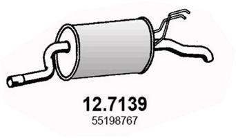 ASSO Izplūdes gāzu trokšņa slāpētājs (pēdējais) 12.7139