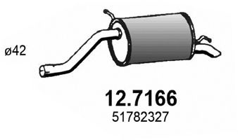 ASSO Izplūdes gāzu trokšņa slāpētājs (pēdējais) 12.7166