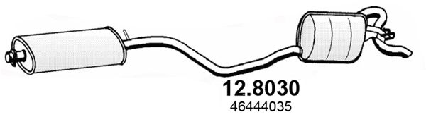 ASSO Средний / конечный глушитель ОГ 12.8030