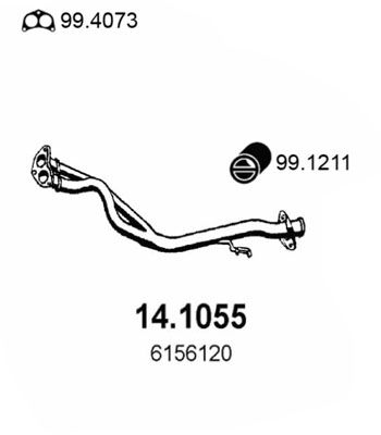 ASSO Труба выхлопного газа 14.1055