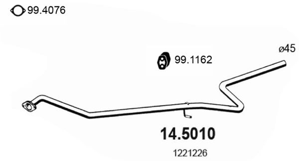 ASSO Izplūdes caurule 14.5010