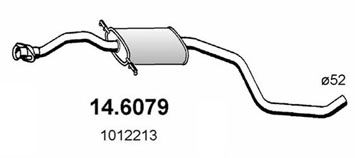 ASSO Средний глушитель выхлопных газов 14.6079