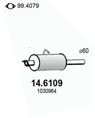 ASSO Vidējais izpl. gāzu trokšņa slāpētājs 14.6109