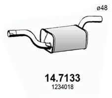 ASSO Izplūdes gāzu trokšņa slāpētājs (pēdējais) 14.7133