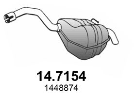 ASSO Глушитель выхлопных газов конечный 14.7154