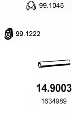 ASSO Труба выхлопного газа 14.9003