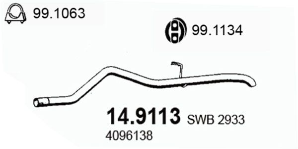 ASSO Izplūdes caurule 14.9113